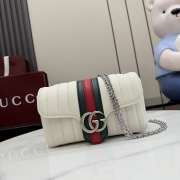 Uubags Gucci Jetset GG Marmont small shoulder bag white leather 20.5x11.5x6cm - 1