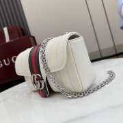 Uubags Gucci Jetset GG Marmont small shoulder bag white leather 20.5x11.5x6cm - 5