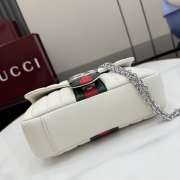 Uubags Gucci Jetset GG Marmont small shoulder bag white leather 20.5x11.5x6cm - 4