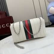 Uubags Gucci Jetset GG Marmont small shoulder bag white leather 20.5x11.5x6cm - 3