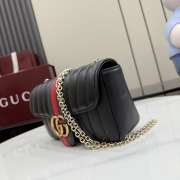 Uubags Gucci Jetset GG Marmont small shoulder bag black leather 20.5x11.5x6cm - 5