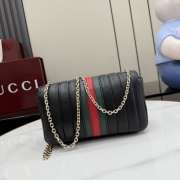 Uubags Gucci Jetset GG Marmont small shoulder bag black leather 20.5x11.5x6cm - 6