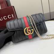 Uubags Gucci Jetset GG Marmont small shoulder bag black leather 20.5x11.5x6cm - 2