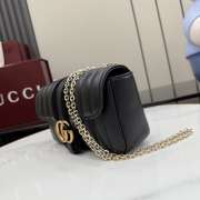 Uubags Gucci Jetset GG Marmont small shoulder bag black suede trim 20.5x11.5x6cm - 6