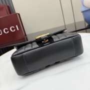 Uubags Gucci Jetset GG Marmont small shoulder bag black suede trim 20.5x11.5x6cm - 2