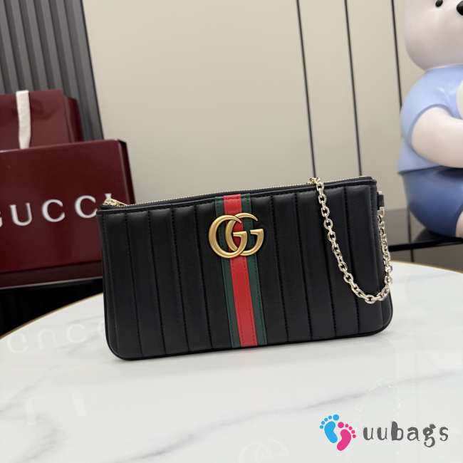 Uubags Gucci GG Marmont pouch with strap in black 26x13x1.5cm - 1