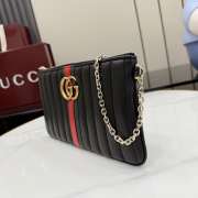 Uubags Gucci GG Marmont pouch with strap in black 26x13x1.5cm - 4