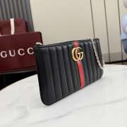 Uubags Gucci GG Marmont pouch with strap in black 26x13x1.5cm - 3