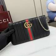 Uubags Gucci GG Marmont pouch with strap in black 26x13x1.5cm - 2