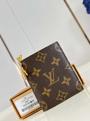 Uubags Louis Vuitton M29791 LV Charms Pocket Wallet Monogram Brown/Sunflower Yellow 9x10x2.5cm