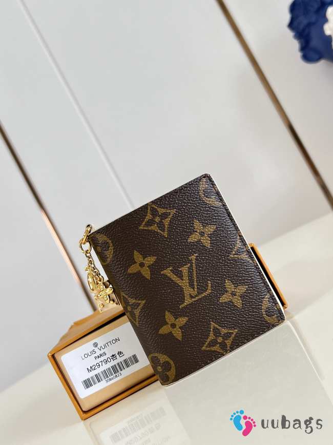 Uubags Louis Vuitton M29790 LV Charms Pocket Wallet Monogram Brown/Blue Iris 9x10x2.5cm - 1