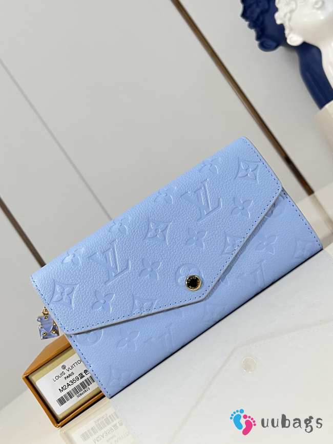 Uubags Louis Vuitton M2A359 Portefeuille Sala Cowhide Leather Iris Blue/Pepper 19x10.5x2cm - 1