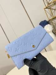 Uubags Louis Vuitton M2A359 Portefeuille Sala Cowhide Leather Iris Blue/Pepper 19x10.5x2cm - 5