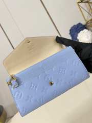 Uubags Louis Vuitton M2A359 Portefeuille Sala Cowhide Leather Iris Blue/Pepper 19x10.5x2cm - 2