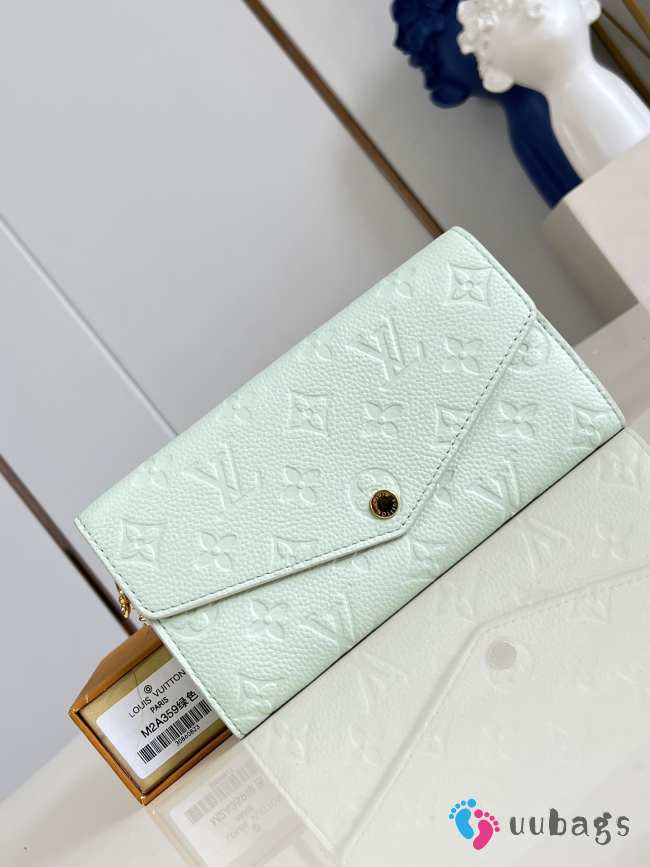 Uubags Louis Vuitton M2A359 Portefeuille Sala Cowhide Leather Minty 19x10.5x2cm - 1
