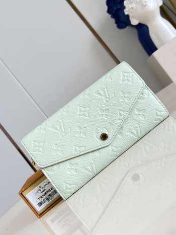 Uubags Louis Vuitton M2A359 Portefeuille Sala Cowhide Leather Minty 19x10.5x2cm