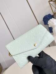 Uubags Louis Vuitton M2A359 Portefeuille Sala Cowhide Leather Minty 19x10.5x2cm - 3