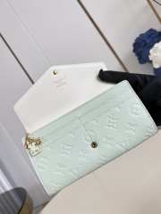 Uubags Louis Vuitton M2A359 Portefeuille Sala Cowhide Leather Minty 19x10.5x2cm - 2