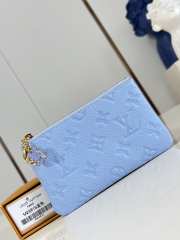 Uubags Louis Vuitton M29815 Wallet Key Pouch S Iris Blue/Pepper Cowhide 15x9x1cm - 1