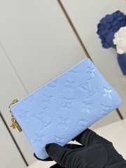 Uubags Louis Vuitton M29815 Wallet Key Pouch S Iris Blue/Pepper Cowhide 15x9x1cm - 6