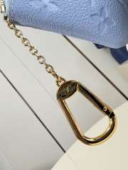 Uubags Louis Vuitton M29815 Wallet Key Pouch S Iris Blue/Pepper Cowhide 15x9x1cm - 2