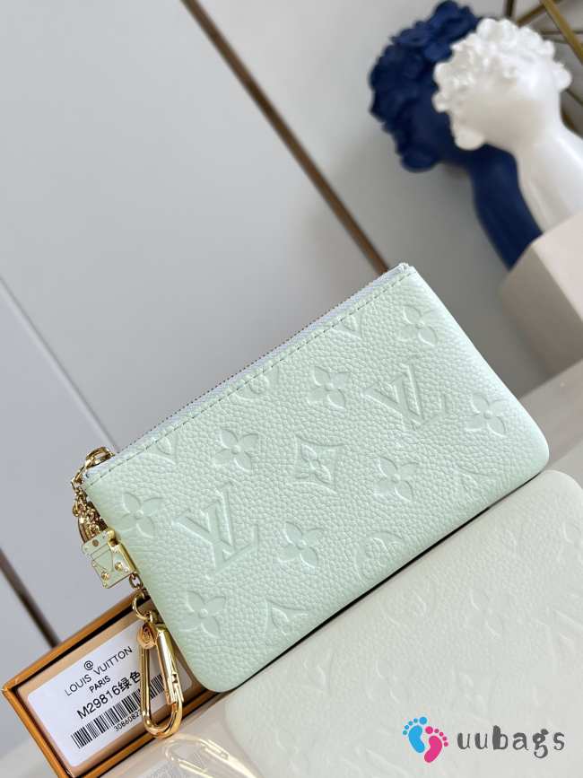 Uubags Louis Vuitton M28992 Key Pouch Wallet Minty/Lily White Cowhide 15x9x1cm - 1
