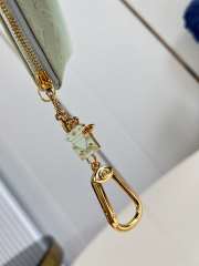 Uubags Louis Vuitton M28992 Key Pouch Wallet Minty/Lily White Cowhide 15x9x1cm - 6