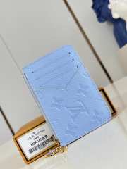 Uubags Louis Vuitton M2A006 Romy Card Holder Cowhide Iris Blue/Poplar 12x8x0.8cm - 1