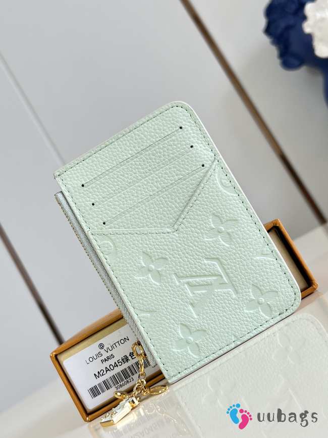 Uubags Louis Vuitton M2A045 Romy Card Holder Minty Green/Lily White 12x8x0.8cm - 1