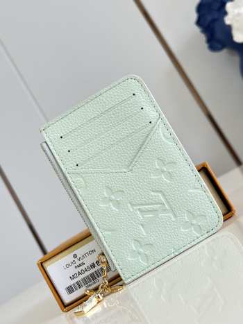 Uubags Louis Vuitton M2A045 Romy Card Holder Minty Green/Lily White 12x8x0.8cm