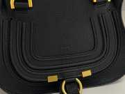 Uubags Chloe mini Marcie bag in black grained leather 21x16x8cm - 3