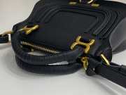 Uubags Chloe mini Marcie bag in black grained leather 21x16x8cm - 2