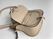 Uubags Chloe mini Marcie bag in beige grained leather 21x16x8cm - 4