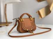 Uubags Chloe mini Marcie bag in brown grained leather 21x16x8cm - 6
