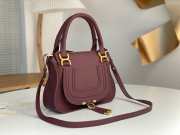 Uubags Chloe small Marcie bag in crafty brown grained leather 30x23x10cm - 4
