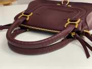 Uubags Chloe small Marcie bag in crafty brown grained leather 30x23x10cm - 3
