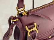 Uubags Chloe small Marcie bag in crafty brown grained leather 30x23x10cm - 6