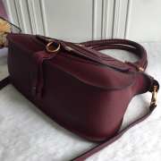 Uubags Chloe large Marcie bag in burgundy grained leather 36x12x28cm - 4