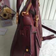 Uubags Chloe large Marcie bag in burgundy grained leather 36x12x28cm - 2