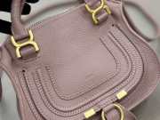 Uubags Chloe mini Marcie bag in pink baby grained leather 21x16x8cm - 3