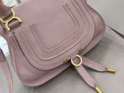 Uubags Chloe small Marcie bag in pink baby grained leather 30x23x10cm - 5