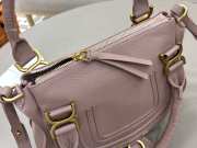 Uubags Chloe small Marcie bag in pink baby grained leather 30x23x10cm - 3