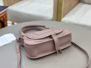 Uubags Chloe small Marcie bag in pink baby grained leather 30x23x10cm - 4