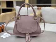 Uubags Chloe large Marcie bag in pink baby grained leather 36x12x28cm - 1