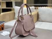 Uubags Chloe large Marcie bag in pink baby grained leather 36x12x28cm - 6