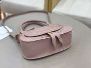 Uubags Chloe large Marcie bag in pink baby grained leather 36x12x28cm - 5
