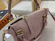 Uubags Chloe large Marcie bag in pink baby grained leather 36x12x28cm - 4