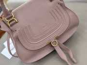 Uubags Chloe large Marcie bag in pink baby grained leather 36x12x28cm - 2