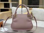 Uubags Chloe large Marcie bag in pink baby grained leather 36x12x28cm - 3
