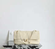 New arrivals 2026 Chanel Maxi flap bag grained calfskin & gold-tone metal in light beige 19.5x32x10cm - 1